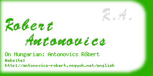 robert antonovics business card