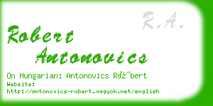 robert antonovics business card